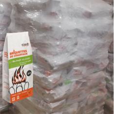 Palette de 80 sacs de briquettes de chauffage 